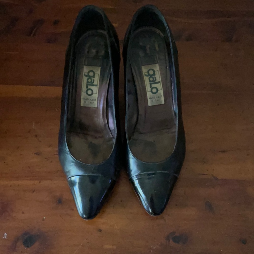 Ladies leather and patent heels